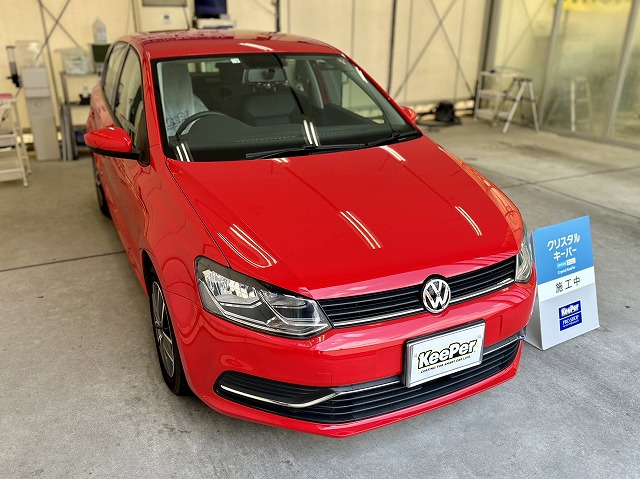 VWポロにクリスタルキーパー施工