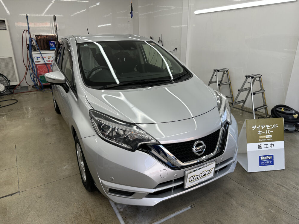 日産ノートにダイヤモンドキーパー施工