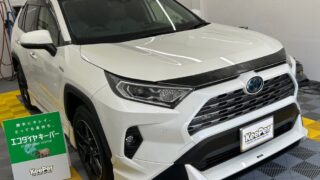 TOMSフルエアロRAV4にエコダイヤキーパープレミアムを施工