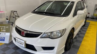 シビックタイプRにダイヤモンドキーパーを施工