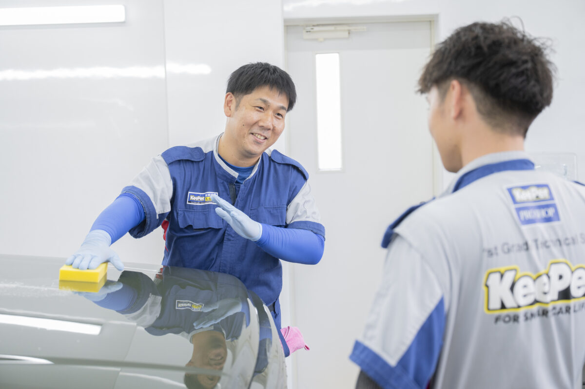 施工チェック風景